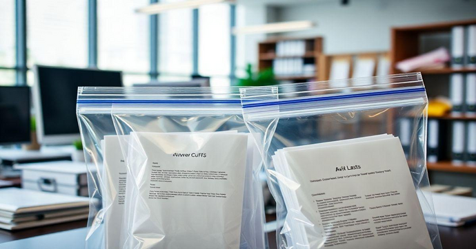Sacos Zip Lock para Documentos Empresariais