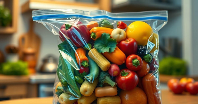 Saco Ziplock Grande é a Solução Prática para Organizar e Armazenar Seus Alimentos