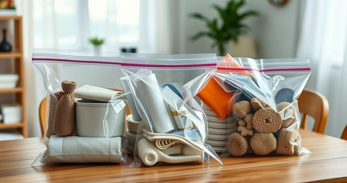 Saco plástico zip como solução versátil para organização e armazenamento