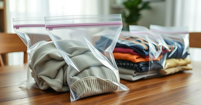 Sacos zip lock para confecção liso aumentam a praticidade e organização